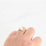 10K Yellow Gold Diamond And Pearl Beautiful Ring