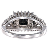 10k White Gold Black And White Diamonds Ring Set