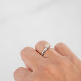 14k White Gold Solitaire Diamond Engagement Ring