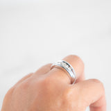 10k White Gold Diamond Wedding Band Ring