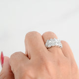 14K White Gold Diamond Cluster Ring