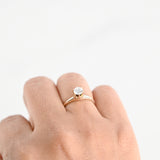 14K Yellow Gold Diamond Solitaire Engagement Ring