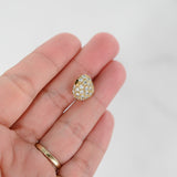 18K Yellow Gold Diamond Egg Charm Pendant