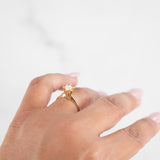 14k Solid Yellow Gold Solitaire Diamond Engagement Ring