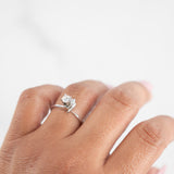 14k White Gold Diamond Dainty Cocktail Ring