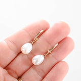 14k Yellow Gold Freshwater Pearls Drop/Dangle Earrings