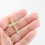 14K Yellow Gold Jesus Crucifix Cross Pendant 1.8g