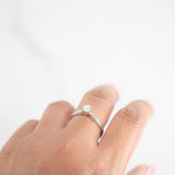 14k White Gold Solitaire Diamond Engagement Ring