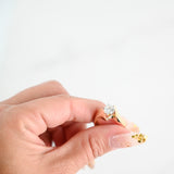 Anillo solitario de talla baja con diamantes en oro amarillo de 14 quilates, 1,00 quilates