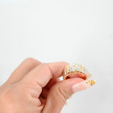 Anillo vintage con engaste de canal de diamantes en oro macizo amarillo de 18 quilates