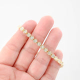 14K Yellow Gold Diamond Bezel Tennis Bracelet 1.44Ctw