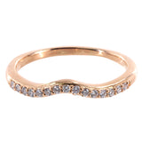 Juego de anillos de compromiso con diamantes en oro rosa de 14 k de Jared Brand