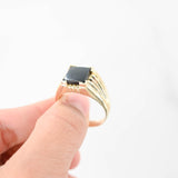 14k Yellow Gold Onyx Signet Ring