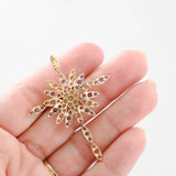 14K Yellow Gold Amethyst, Citrine And Peridot Cross Star Pendant