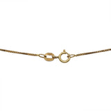 14K Yellow Gold Champagne Pearl Box Chain "Y" Station Necklace