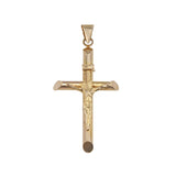 Colgante de crucifijo de oro amarillo de 14 k