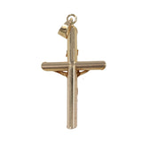 Colgante de crucifijo de oro amarillo de 14 k