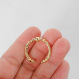 18k Yellow Gold Diamond-cut Open Cuff Ring