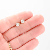 14k Yellow Gold Diamond Excelent Round Cut Stud Earrings 1.00Ctw