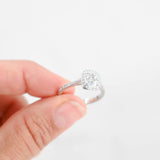 Platinum Diamond Cushion Cut Center Engagement Ring 1.90Ctw