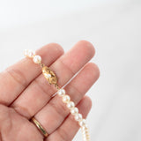 Classic Freshwater Pearl Necklace for Women 18K Gold Fishhook Lock