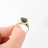 14k Yellow Gold Onyx Signet Ring