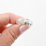 14K Yellow Gold Diamond Contemporary Vintage Round And Baguette-Cut Ring 2.13Ctw