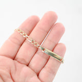 14K Yellow Gold Figaro ID Bracelet Perfect for Small Wrists or Kids