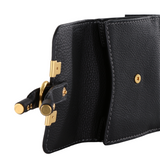 Authentic Chloe Marcie Square Wallet Black Gold