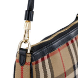 Authentic Burberry Vintage Check Calfskin Olympia Pouch Archive Beige