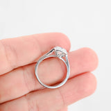 Platinum Diamond Cushion Cut Center Engagement Ring 1.90Ctw