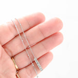 18k White Gold Diamond Lariat Necklace