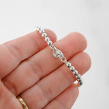 Tiffany & Co Silver Heart Tag Bead Bracelet