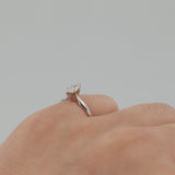 14K White Gold Marquise Cut Diamond Solitaire Engagement Ring