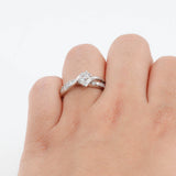 Ladies 10k White Gold Diamond Engagement Ring