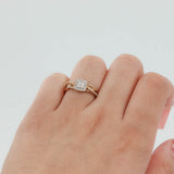 Ladies 10k Yellow Gold Diamond Cluster Ring