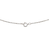 14k White Gold Heart Charm Diamond And Topaz Necklace