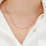 18K Solid Yellow Gold Box Chain