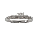 14k White Gold Diamond Solitaire Wedding Ring Set