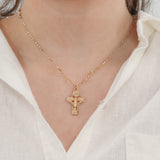 14k Yellow Gold Cross Pendant