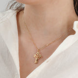 14k Yellow Gold Cross Pendant