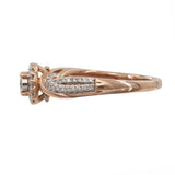 10k Rose Gold Diamond Solitaire Engagement Ring