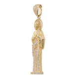 14k Yellow Gold with Cubic Zirconia St Jude/ San Judas Pendant/ Real Gold Pendant