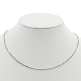 22k White Gold 16” Cable Chain