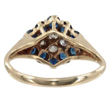 14k Yellow Gold Diamond Sapphire Ring