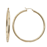 Ladies 14k Yellow Gold Hoop Earrings