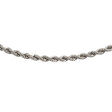 Mioro brand 14k White Gold 22” Rope Chain