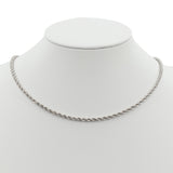 Mioro brand 14k White Gold 22” Rope Chain