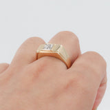 Gent’s 18k Yellow Gold Diamond Signet Ring