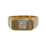 Gent’s 18k Yellow Gold Diamond Signet Ring